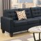 F6937 Sectional Sofa in Black Linen-Like Fabric by Boss