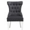 Venice Dining Chair Set of 2 in Black Velvet