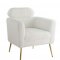 Connock Accent Chair AC00124 in White Faux Sherpa by Acme