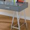 Liv Modern Office Desk CM-DK6133 in Glossy Gray & Chrome