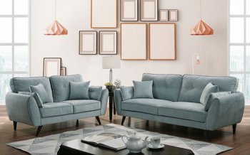 Phillipa Sofa & Loveseat Set CM6610 in Light Teal w/Options [FAS-CM6610-Phillipa]