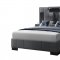 Oscar Upholstered Bed in Dark Gray Fabric by Global