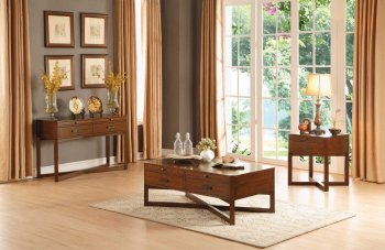 Capitan 3578 Coffee Table in Cherry by Homelegance w/Options [HECT-3578 Capitan]