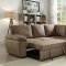 Alka Sectional Sofa CM6576 in Light Brown Faux Nubuck Fabric