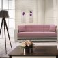 Milano Sofa Bed in Pink Fabric by Casamode w/Options