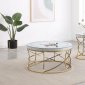 Elise Coffee Table 710368 Mirror & Gold by Coaster w/Options