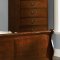 Whiskey Finish Louis Philippe Sleigh Bed w/Optional Case Goods