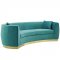 Resolute Sofa in Teal Velvet Fabric by Modway