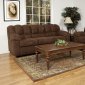 Sierra Chocolate Fabric Modern Sofa & Loveseat w/Options