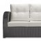 Black & White Modern 5pc Outdoor Patio Sofa Set w/Coffee Table