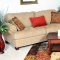 Christo Tan Fabric Contemporary 2Pc Sofa & Loveseat Set