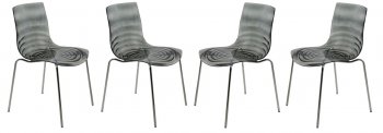 Astor Set of 4 Dining Chairs AC20TBL in Black by LeisureMod [LMDC-AC20TBL-Astor Black]