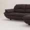 Cream or Black Top Grain Leather Modern Sectional Sofa