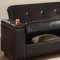 Espresso Leatherette Modern Sofa Bed w/Lift Up Storage