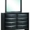 G2543 Bedroom in Black by Glory w/Upholstered Bed & Options