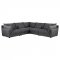 Sasha Sectional Sofa 5Pc 551681 Barely Black Coaster w/Options