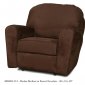 Sierra Chocolate Fabric Elegant Modern Handle Rocker Recliner