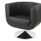 Bliss Swivel Chair in Black Leatherette by Whiteline Imports