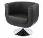 Bliss Swivel Chair in Black Leatherette by Whiteline Imports