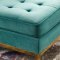 Loft Sofa in Teal Velvet Fabric by Modway w/Options