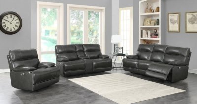 Stanford Power Motion Sofa 650221P in Charcoal by Coaster