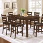 Maxwell Counter Height Dining Set 5Pc 107038 by Coaster in Brown