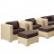 Cohesion Outdoor Patio Sectional 11Pc Set Choice of Color-Modway