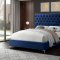 Cruz Bed in Navy Velvet Fabric by Meridian w/Options