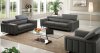 S879 Sofa in Dark Gray Leather by Pantek w/Options