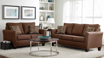 3052 Sofa in Brown Chenille Fabric w/Options [EGS-3052]