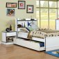 Bobbi CM7852BL 4Pc Kids Bedroom Set in White & Blue w/Options