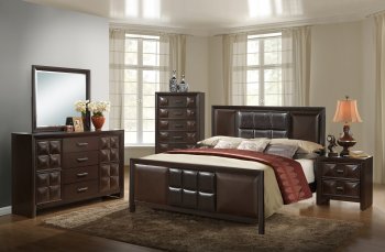 Simone Bedroom 5Pc Set in Coco Brown by Global w/Options [GFBS-Simone]