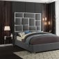 Milan Bed in Grey Faux Leather by Meridian w/Options