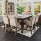 Sania III Counter Ht Dining Set 5Pc CM3324A-PT in Rustic Oak