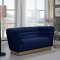 Bellini Sofa 669 in Navy Velvet Fabric by Meridian w/Options