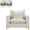 Naomi Sofa 633 in Cream Velvet Fabric by Meridian w/Options