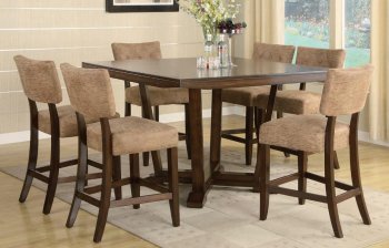 Espresso Finish Modern 7Pc Pub Dining Table Set [ABCDS-6287]