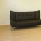 Chocolate, Black or White Leatherette Stylish Convertible Sofa