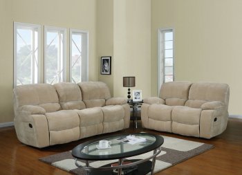 U2007 Reclining Sofa in Froth Fabric by Global Furniture USA [GFS-U2007]