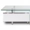 Ema TV Unit in White w/Glass Top by Whiteline Imports