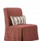 Two-Tone Fabric & Faux Leather Traditional Sofa w/Ottoman