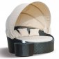 Black Modern Outdoor Leisure Set w/Bed & Side Table