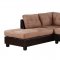 G908B Sectional Sofa w/Ottoman in Saddle Fabric by Glory