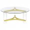 Janessa Coffee Table 3Pc Set 710068 Clear & Brass by Coaster