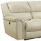 Dawson Power Reclining Sofa Set in White Leather Match