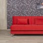 Eco Plus Sofa Bed in Red Fabric by Casamode