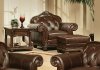 Anondale Chair 15032 in Dark Brown Leather by Acme w/Options