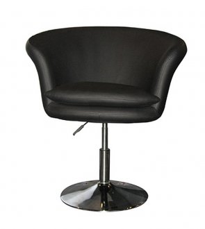 Kristina Set of 2 Swivel Chairs Black Leatherette by Whiteline