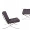 Bellefonte Chair & Ottoman BR30DGRW in Dark Grey by LeisureMod