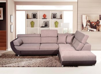 Artemis Sectional Sofa in Two-Tone Fabric by ESF w/Bed & Options [EFSS-Artemis]